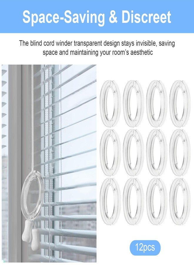 Giokyi 12 Pack Blind Cord Winder, Safety Baby Proof Blinds String Holder, Transparent Anti-Entanglement Cord Organizer for Blinds/Shades, Blind Cord Wrap Cleat Alternative (No Wall Damage, Pet-Friendly) - Image 5
